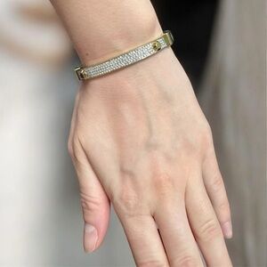 Michael Kors Gold Tone Sparkly Bangle Bracelet
